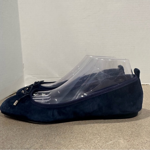Marc Fisher Uber Women’s Blue Suede Ballet Flats with Bow - Picture 7 of 9